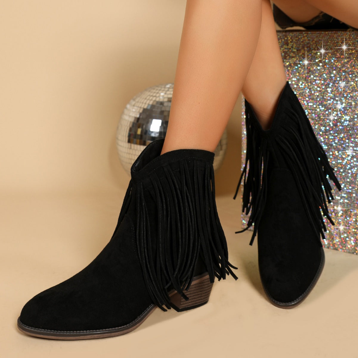 Olivia Fringe Boots - Poppini