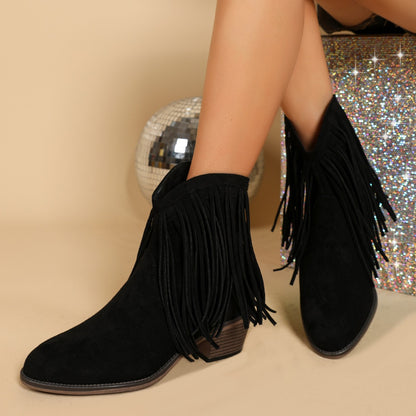 Olivia Fringe Boots - Poppini